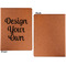 Design Your Own Cognac Leatherette Portfolios with Notepad - Small - Single Sided- Apvl