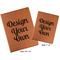 Design Your Own Cognac Leatherette Portfolios with Notepads - Compare Sizes