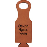 Design Your Own Leatherette Wine Tote - Single-Sided