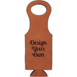 Design Your Own Leatherette Wine Tote - Single-Sided
