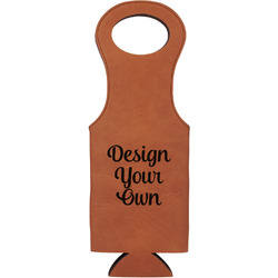 Design Your Own Leatherette Wine Tote - Double-Sided