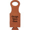 Design Your Own Cognac Leatherette Wine Totes - Single Front