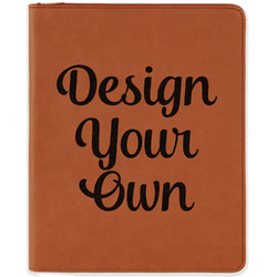 Design Your Own Leatherette Zipper Portfolio with Notepad