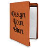 Leatherette Zipper Portfolio with Notepad - Double-Sided