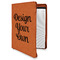 Design Your Own Cognac Leatherette Zipper Portfolios with Notepad - Main