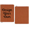 Design Your Own Cognac Leatherette Zipper Portfolios with Notepad - Single Sided - Apvl