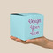 Design Your Own Cube Favor Gift Box - On Hand - Scale View