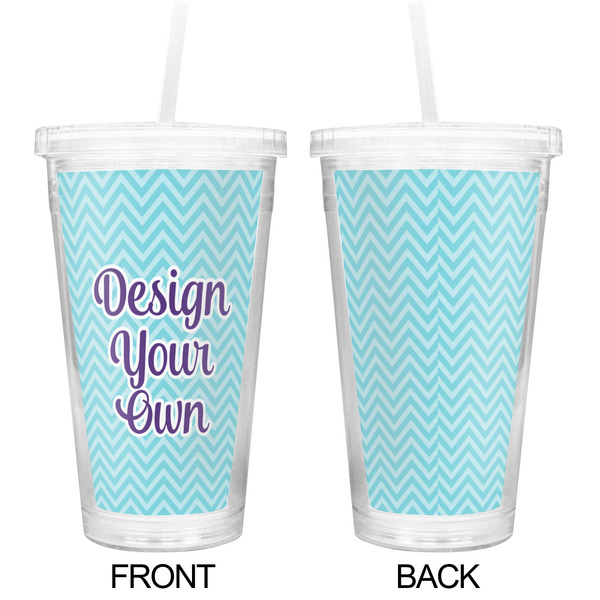 Design Your Own Double Wall Tumbler with Straw - Approval