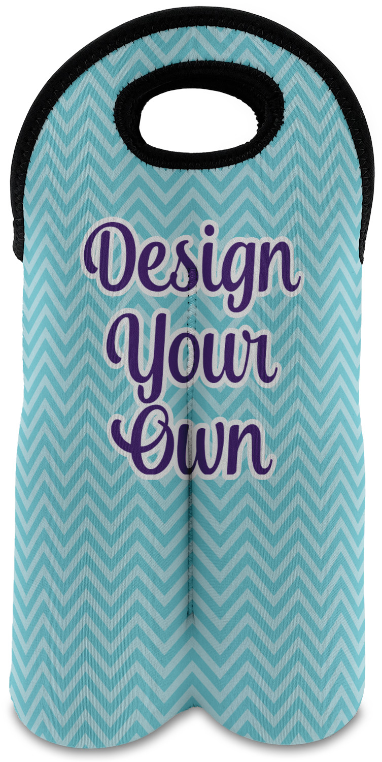 Wine Tote Bag Personalized Wine Bottle Tote Flower Burst Design your Own Beverage Tote