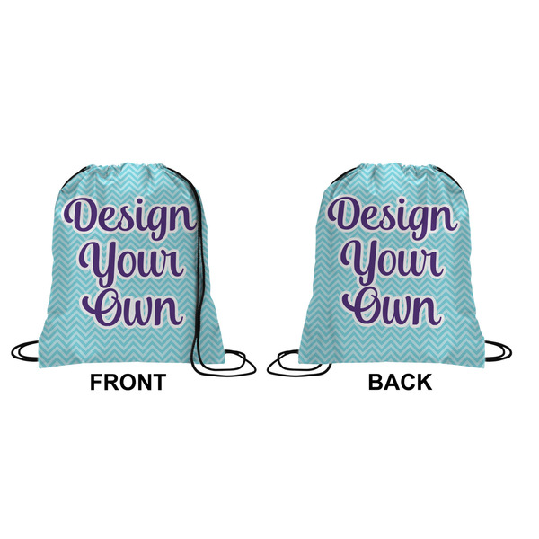 Design Your Own Drawstring Backpack Front & Back Medium