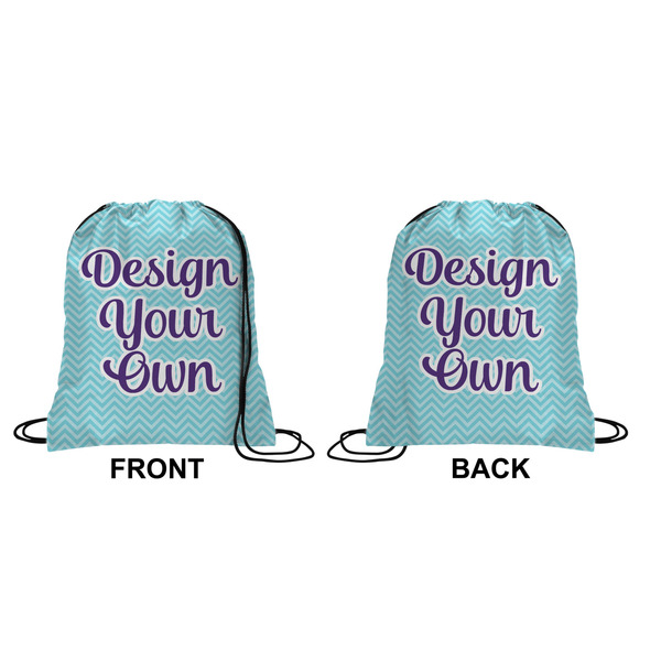 Design Your Own Drawstring Backpack Front & Back Small