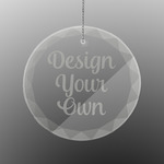 Design Your Own Engraved Glass Ornament - Round