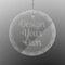 Design Your Own Engraved Glass Ornament - Round (Front)
