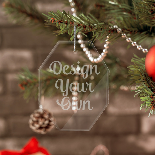 Design Your Own Engraved Glass Ornaments - Octagon (Lifestyle)