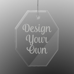 Design Your Own Engraved Glass Ornament - Octagon