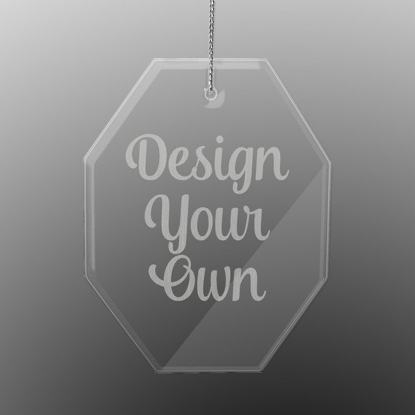 Design Your Own Engraved Glass Ornaments - Octagon