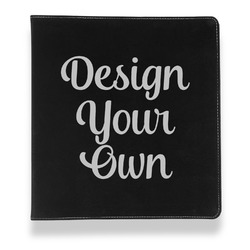 Design Your Own Leather Binder - 1" - Black