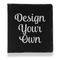 Design Your Own Leather Binder - 1" - Black - Front View