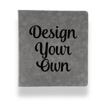 Design Your Own Leather Binder - 1" - Grey