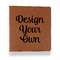 Design Your Own Leather Binder - 1" - Rawhide - Front View