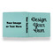Design Your Own Leather Binder - 1" - Teal - Back Spine Front View