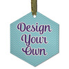 Flat Glass Ornament - Hexagon