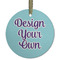 Design Your Own Frosted Glass Ornament - Round