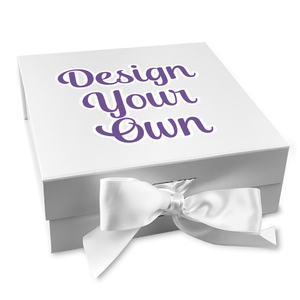 Design Your Own Gift Box with Magnetic Lid - White