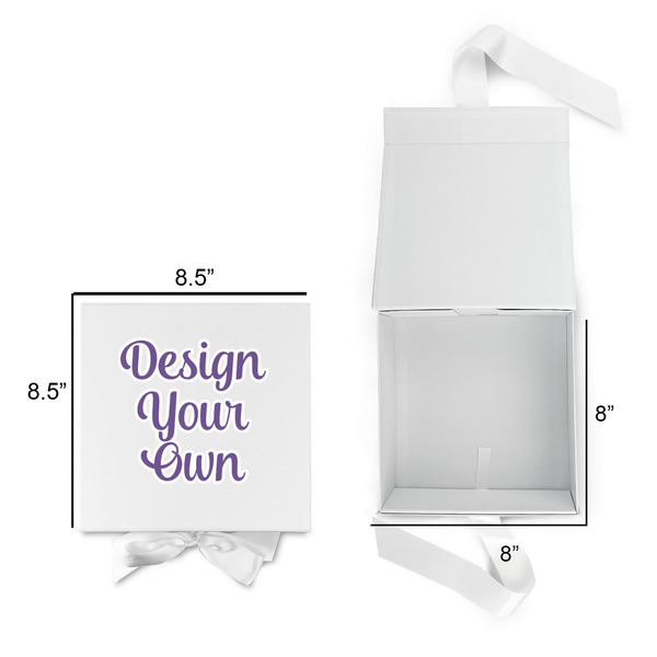 Design Your Own Gift Boxes with Magnetic Lid - White - Open & Closed