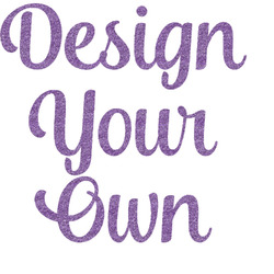 Design Your Own Glitter Sticker Decal - Custom Sized