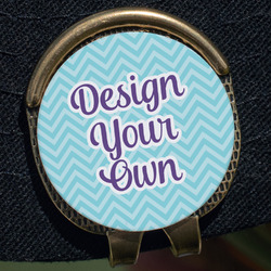 Design Your Own Golf Ball Marker - Hat Clip - Gold