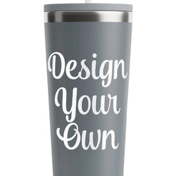 Design Your Own RTIC Everyday Tumbler with Straw - 28oz - Grey - Single-Sided