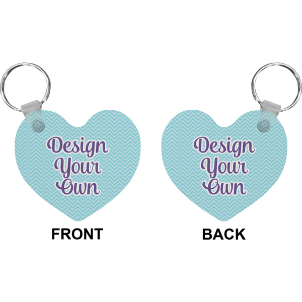 Design Your Own Heart Keychain (Front + Back)