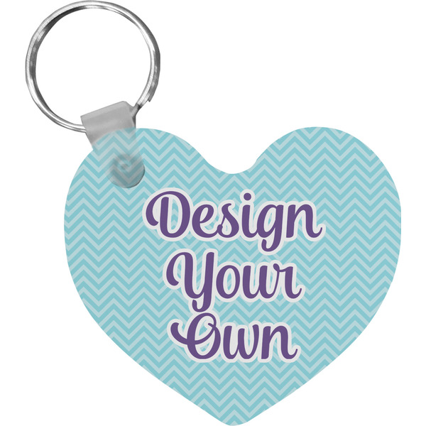 Design Your Own Heart Plastic Keychain
