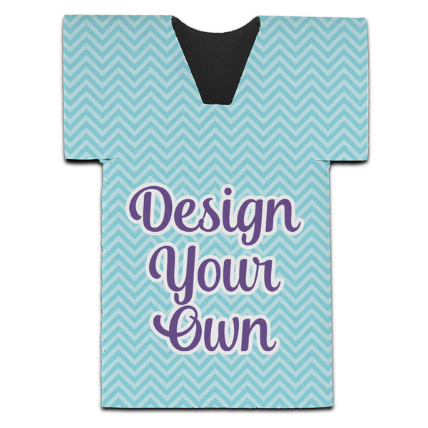 Design Your Own Jersey Bottle Cooler - Set of 4 - FRONT (flat)