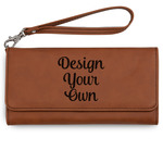 Design Your Own Ladies Leatherette Wallet - Laser Engraved - Rawhide