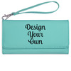Ladies Leatherette Wallet - Laser Engraved - Teal