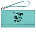 Design Your Own Ladies Leatherette Wallet - Laser Engraved - Teal