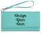 Design Your Own Ladies Wallet - Leather - Teal - Front View