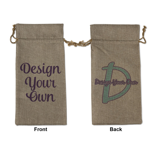 Design Your Own Burlap Gift Bag - Large - Double-Sided