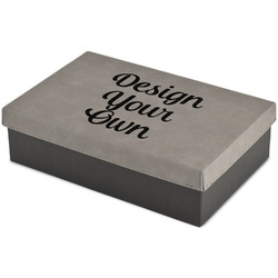 Gift Box w/ Engraved Leather Lid - Large