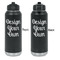 Design Your Own Laser Engraved Water Bottles - Front & Back Engraving - Front & Back View