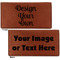 Design Your Own Leather Checkbook Holder Front and Back