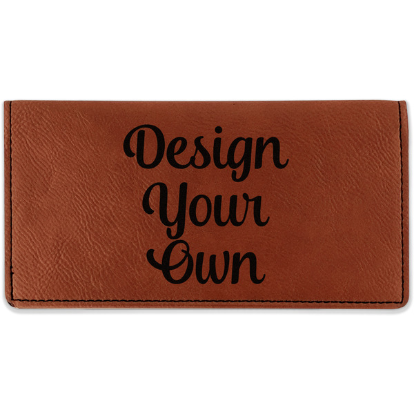 Design Your Own Leatherette Checkbook Holder - Double-Sided