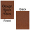 Design Your Own Leatherette Journal - Large - Single Sided - Front & Back View