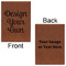 Design Your Own Leatherette Journals - Large - Double Sided - Front & Back View