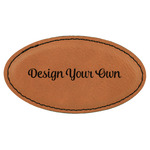 Design Your Own Leatherette Oval Name Badge with Magnet