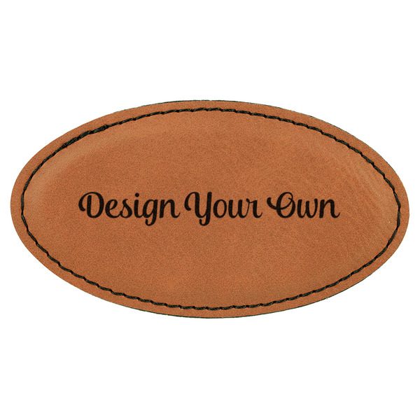 Design Your Own Leatherette Oval Name Badge with Magnet