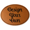 Faux Leather Iron On Patch - Oval
