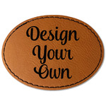Design Your Own Faux Leather Iron On Patch - Oval